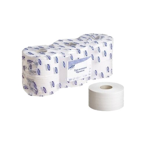 Купить Luscan Professional Бумага туалетная д/дисп Luscan Professional 2сл бел втор втул 250м 6рул/уп, белый, смешанная целлюлоза, Туалетная бумага и полотенца