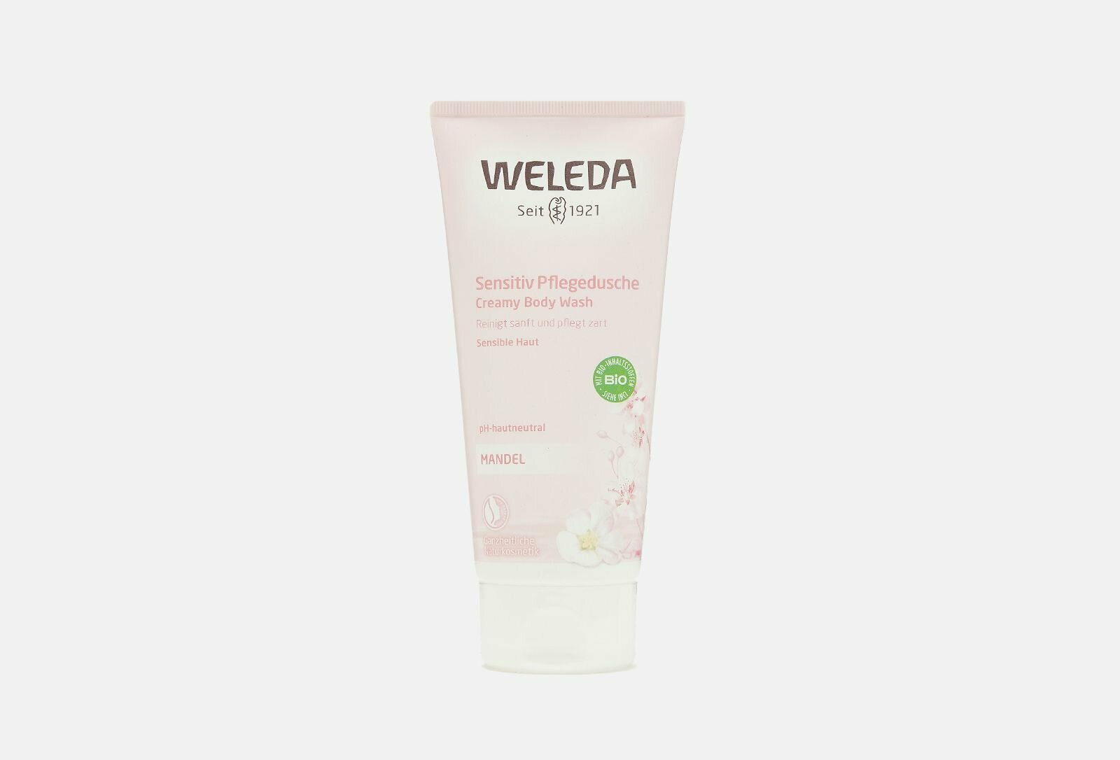 Крем-гель для душа деликатный weleda almond sensitive skin body wash