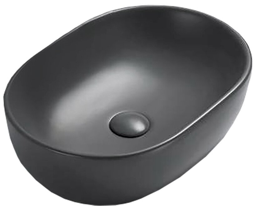 фото Раковина накладная Timo Kulo TK-405MB 60х42 см, черный матовый