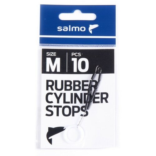 стопор для оснастки salmo 901 001m 10 шт 001 Стопор Salmo RUBBER CYLINDER STOPS, размер M, 10 шт, набор