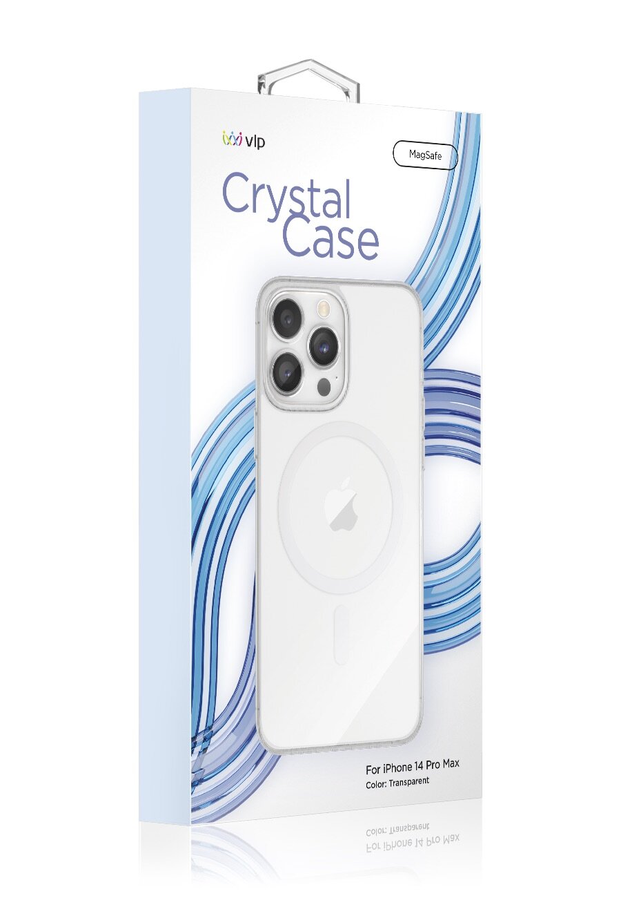 Чехол защитный VLP Crystal case with MagSafe для iPhone 14 ProMax, прозрачный - фото №5