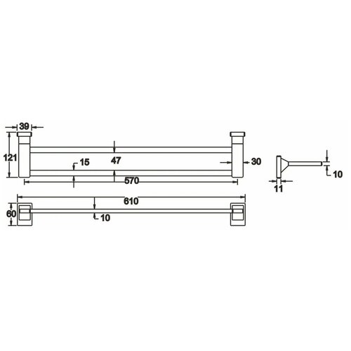 Полотенцедержатель Rose RG1627H