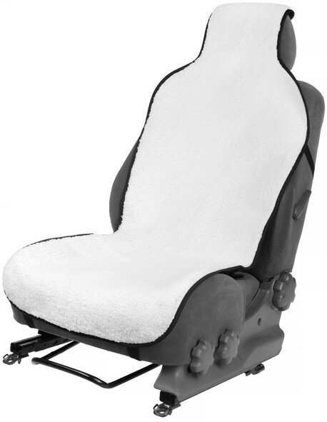 Накидка на сиденье, натуральная шерсть, 145х55 см, белая
