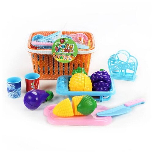 фото Набор продуктов с посудой игротрейд 200018863 желтый/голубой/фиолетовый