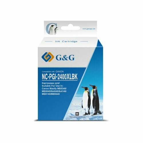 Картридж струйный G&G PGI-2400XL BK черный (74.6мл) для Canon MAXIFY iB4040/ МВ5040/ - фото №5