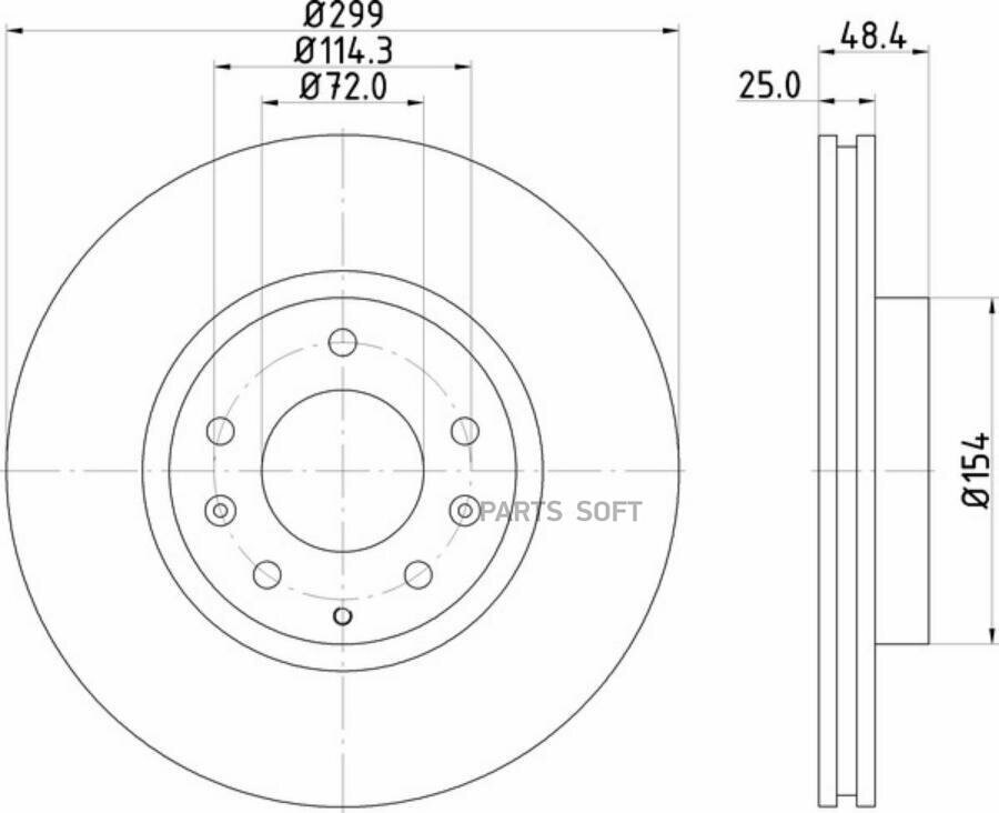 NISSHINBO ND5024K Диск тормозной | перед |