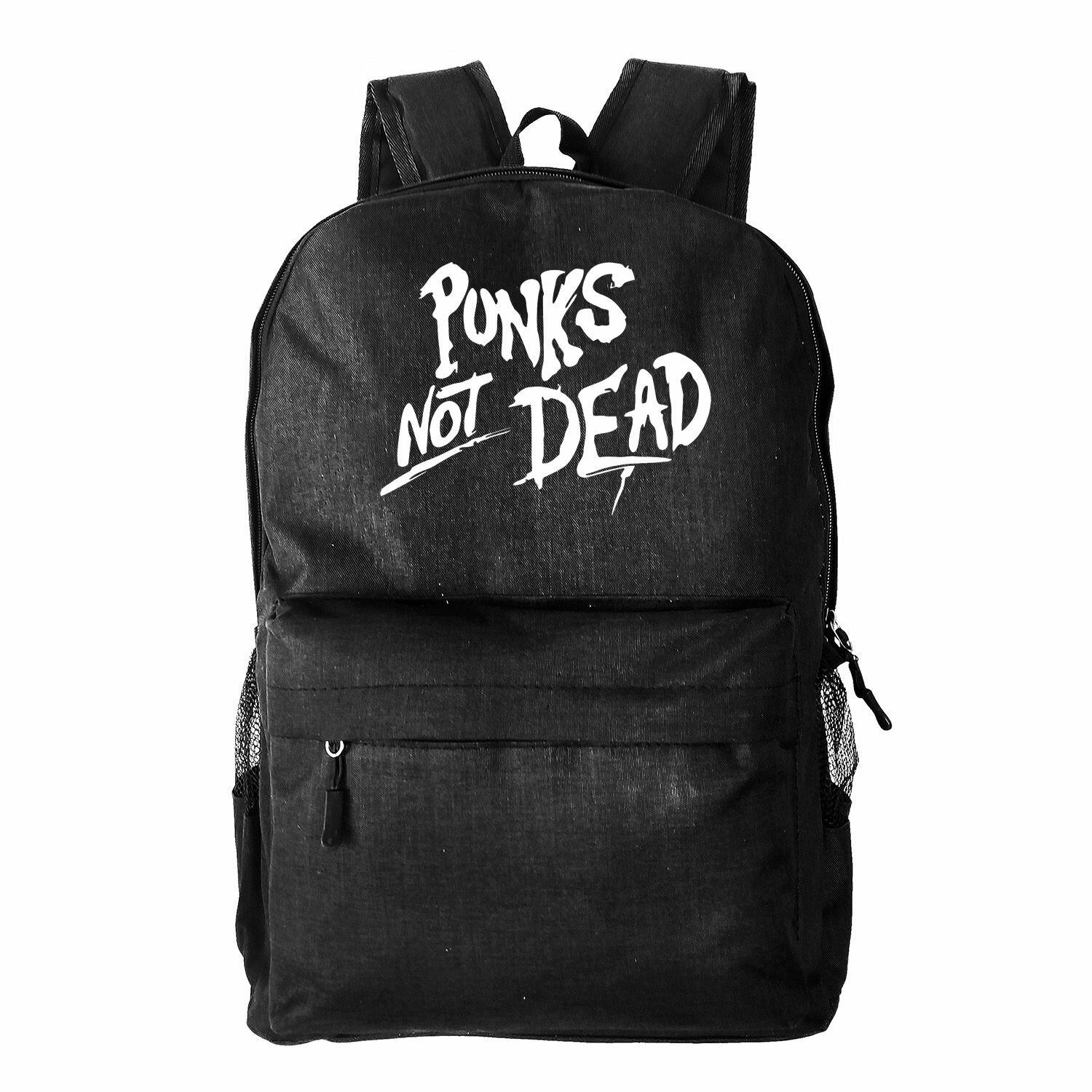 Рюкзак текстильный, молодежный "Punks Not Dead"