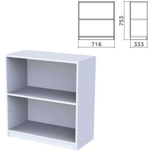 Шкаф бюджет стеллаж, 716х333х753 мм, 1 полка, серый (402877-030)