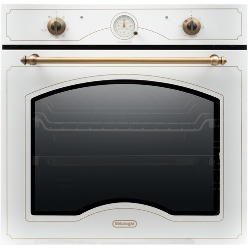 Многофункциональный электрический духовой шкаф DeLonghi Духовой шкаф CM 9L W RUS 60 см белый ретро 9 режимов работы гриль конвекция 9898900₽