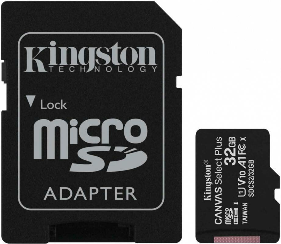 Карта памяти Micro SecureDigital 32Gb Kingston SDCS2/32GB {MicroSDHC Class 10 UHS-I, SD adapter}