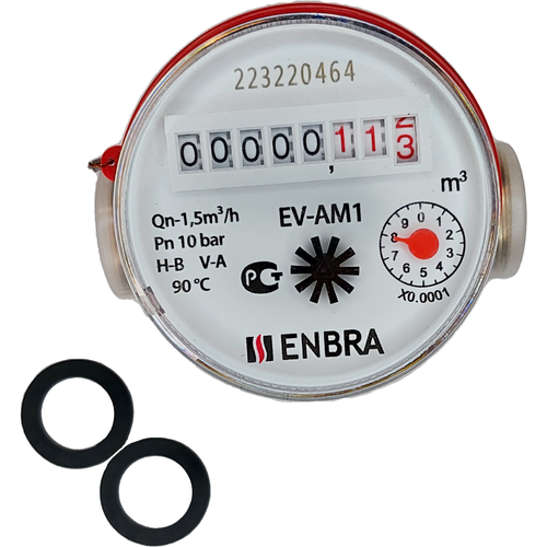 Счетчик воды Enbra EV-AM1 80мм ГВС счётчик учёта горячей воды enbra ev am1 l80 d15 b без сгонов
