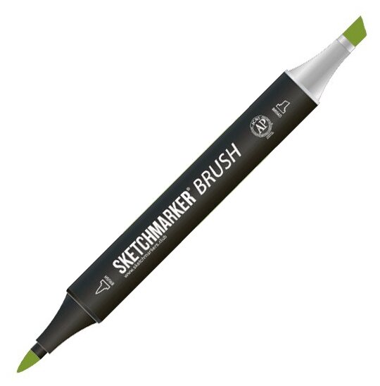 Маркер Sketchmarker Brush двухсторонний на спирт.основе цв.G11 Желто зеленый