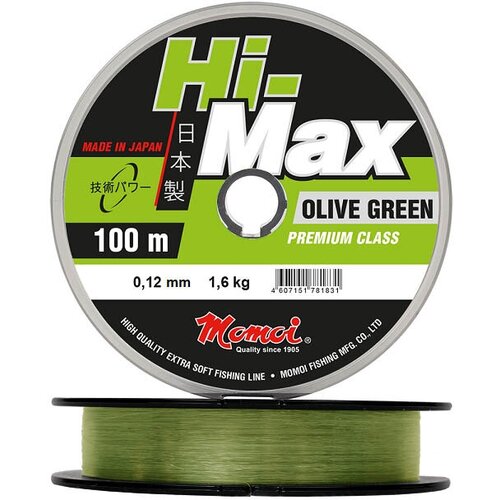 Леска Momoi Hi-Max Olive Green 100м 0.35мм 13кг