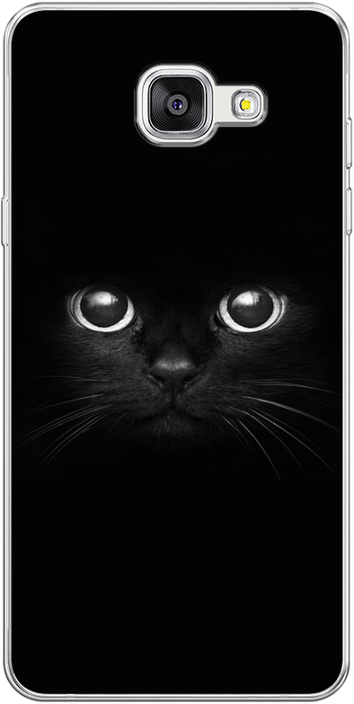 Силиконовый чехол на Samsung Galaxy A5 2016 / Самсунг Галакси А5 2016 Взгляд черной кошки