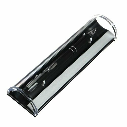 Ручка подарочная шариковая в пластиковом футляре автоматическая NEW Стиль черная 638₽