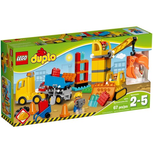 Конструктор LEGO DUPLO 10813 Большая стройплощадка, 67 дет. конструктор lego duplo 10992 life at the day care center 67 дет