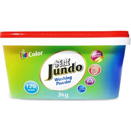 Стиральный порошок Jundo Color Aroma Capsule 2в1 для цветного белья, концентрированный, 3 кг