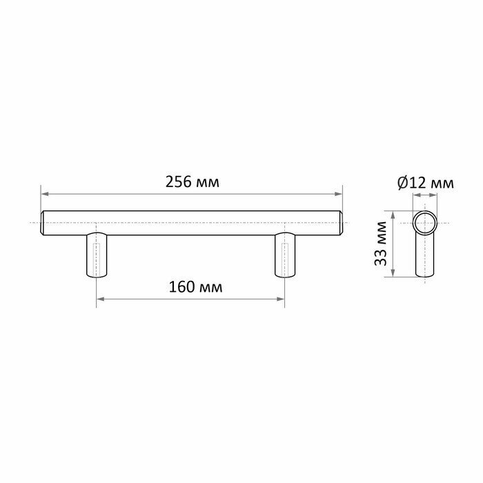 Ручка рейлинг RRL001WH CAPPIO, d=12 мм, м/о 160 мм, цвет белый - фотография № 7