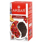 Чай черный Akbar Яблоко и шиповник в пакетиках - изображение