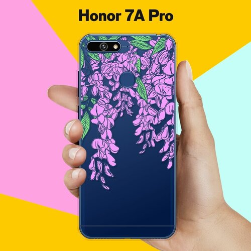 Силиконовый чехол Цветы фиолетовые на Honor 7A Pro силиконовый чехол цветы фиолетовые на honor 30