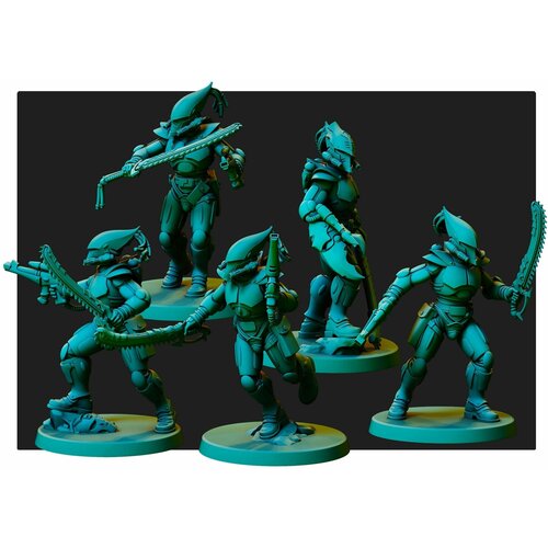 Фигурки отряд эльдар жалящие скорпионы для настольной игры Warhammer 40к размер 32мм