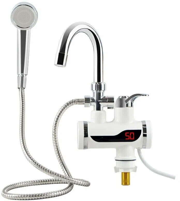 Электрический кран-водонагреватель с душем Instant Electric Heating Water Faucet and Shower