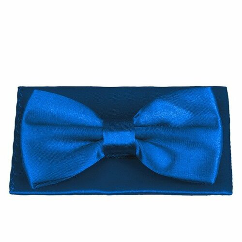 Бабочка G.Faricetti, синий подарочный набор галстук с платком