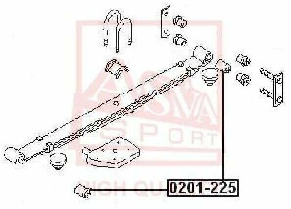 Сайлентблок задней рессоры, ASVA 0201225