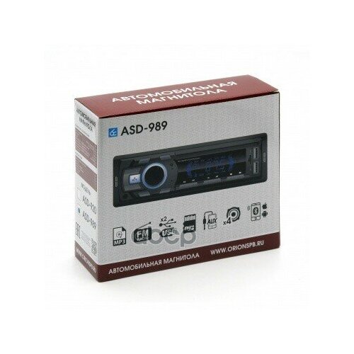 Автомагнитола Asd-989 Fm/Usb/Aux/Bluetooth Пульт Дис. Управления Вымпел вымпел арт. 4085