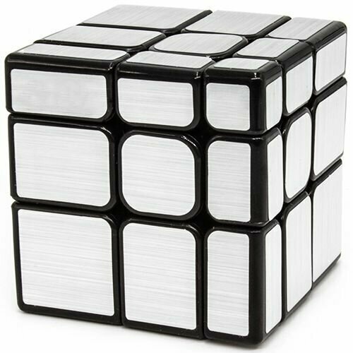 Кубик рубика зеркальный MoYu Mirror blocks Черно-серебряный зеркальный кубик moyu в кейсе серебро