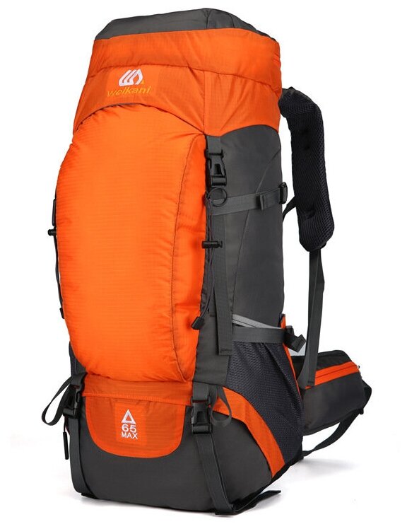 Рюкзак туристический водозащищенный Weikani 65L Оранжевый