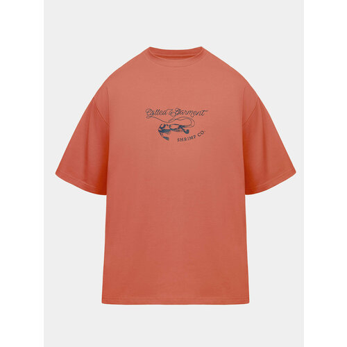 фото Футболка called a garment shrimp called a garment, размер l, оранжевый
