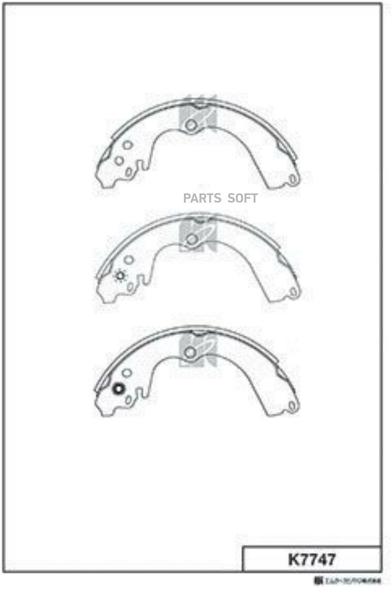 KASHIYAMA K7747 Колодки торм. бараб.