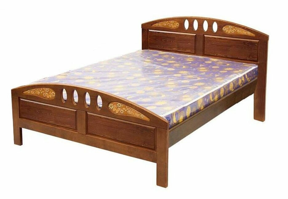 Кровать полуторная из массива дерева Афродита-2, спальное место (ШхД): 120х200