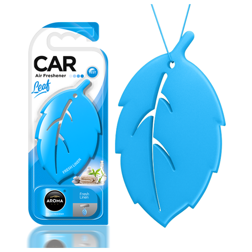 Ароматизатор полимерный Aroma Car LEAF 3D (Fresh Linen) (13g)