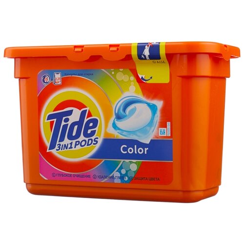 фото Капсулы Tide Color, пластиковый контейнер, 15 шт