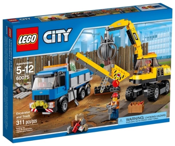 Lego Конструктор LEGO City 60075 Экскаватор и грузовик