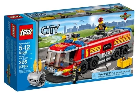 Конструктор LEGO City 60061 Пожарный расчет аэропорта, 326 дет.