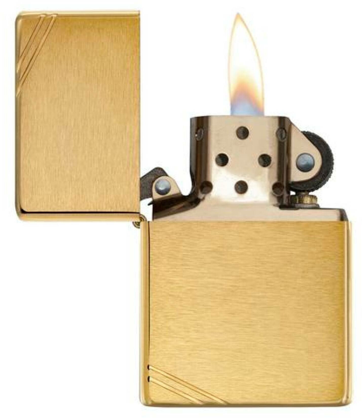 Зажигалка Zippo 1937 Vintage Brushed Brass золотистая - фотография № 3