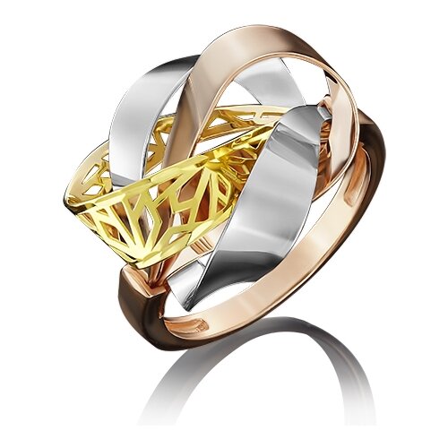 фото Платина кольцо из комбинированного золота без камней 01-4803-00-000-1140-48