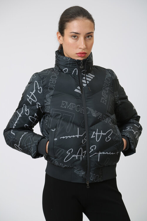 Куртка  EA7, размер M, черный, белый