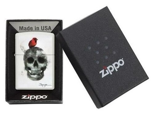 Зажигалка бензиновая Zippo 29644 White Matte Spazuk - фотография № 4