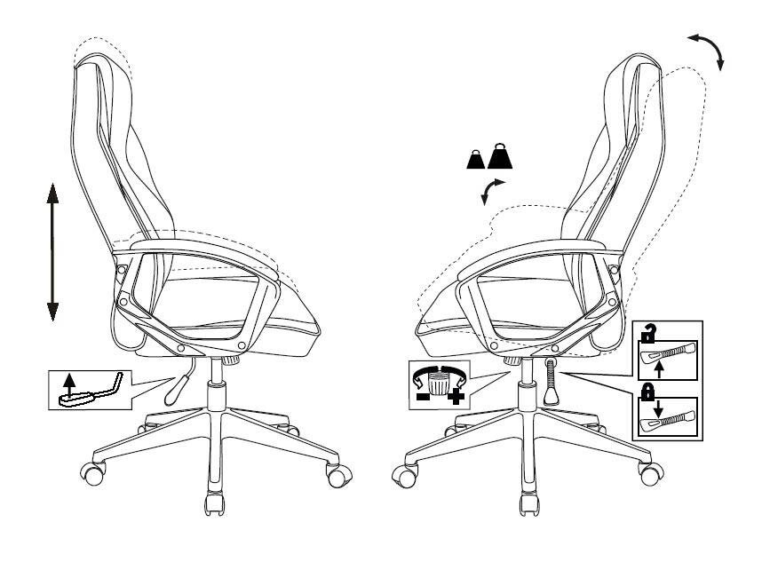 Кресло игровое Zombie Hero, обивка: текстиль/эко.кожа, цвет: серый - фото №2