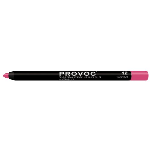 фото Provoc Гелевая подводка в карандаше для губ Semi-Permanent Gel Lip Liner 12 bombshell