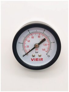 <b>Манометр</b> аксиальный с нижним подключением G1/4” d 50 мм 10БАР VIEIR YLB10