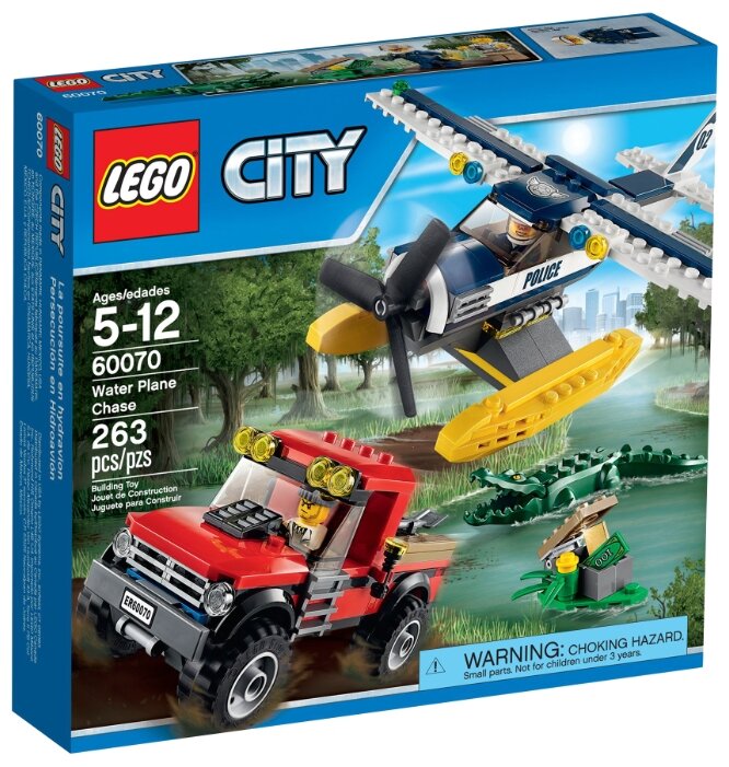 Конструктор LEGO City 60070 Преследование на гидроплане, 263 дет.