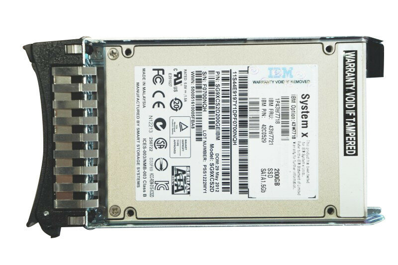 Жесткий диск IBM 200GB SATA 2.5in MLC HS SSD 43W7721
