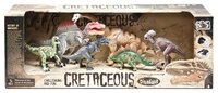 Фигурки PhantomKids Cretaceous Стегозавр, Спинозавр, Тиранозавр, Бронтозавр, Велоцираптор, Пахицефал