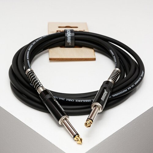 ic124 xfjm 0 15m кабель инструментальный xlrf 6 35мм моно 0 15м shnoor IC124-JMe-B-1m Кабель инструментальный, 6.35мм моно, 1м, SHNOOR