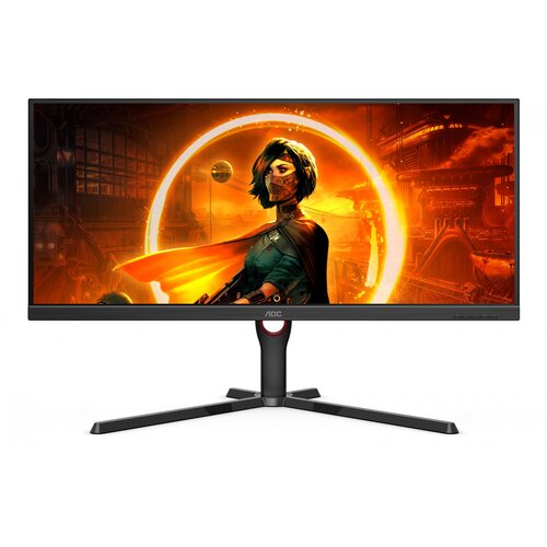 Монитор AOC 34 Gaming U34G3XM/EU черный/красный монитор aoc cu34p2x 34 wqhd 144гц 21 9